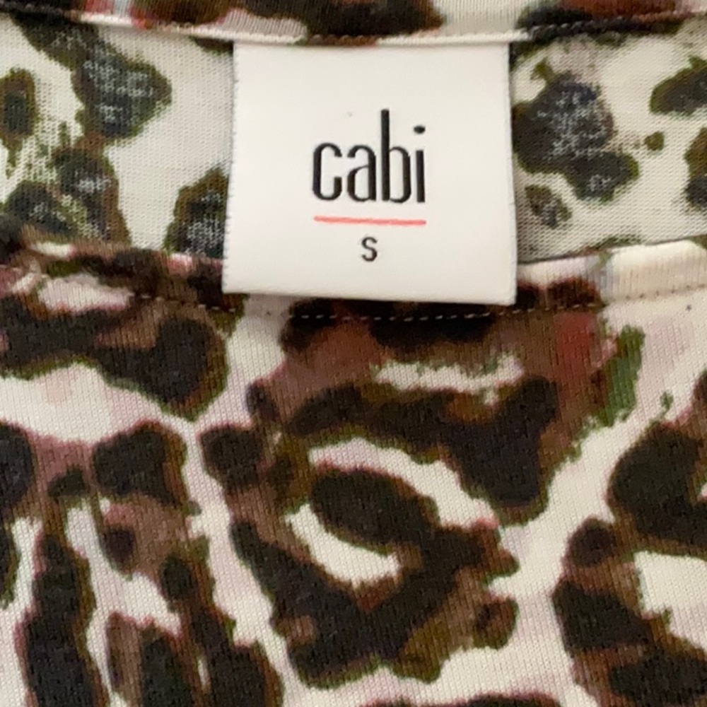 Cabi 3414 Leopard Boxy Roll Cuff Size S - Picture 6 of 8